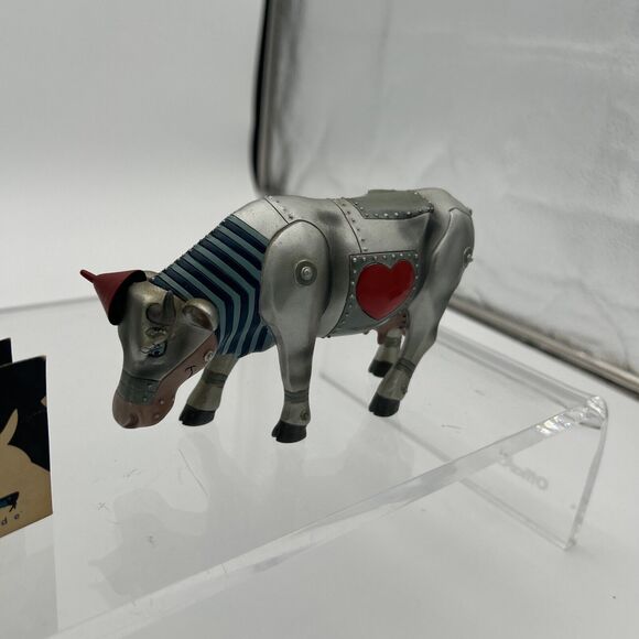 2002 Cow Parade Wizard of Oz Tin Man Cow No. 7242 w/ Box - Picture 4 of 14